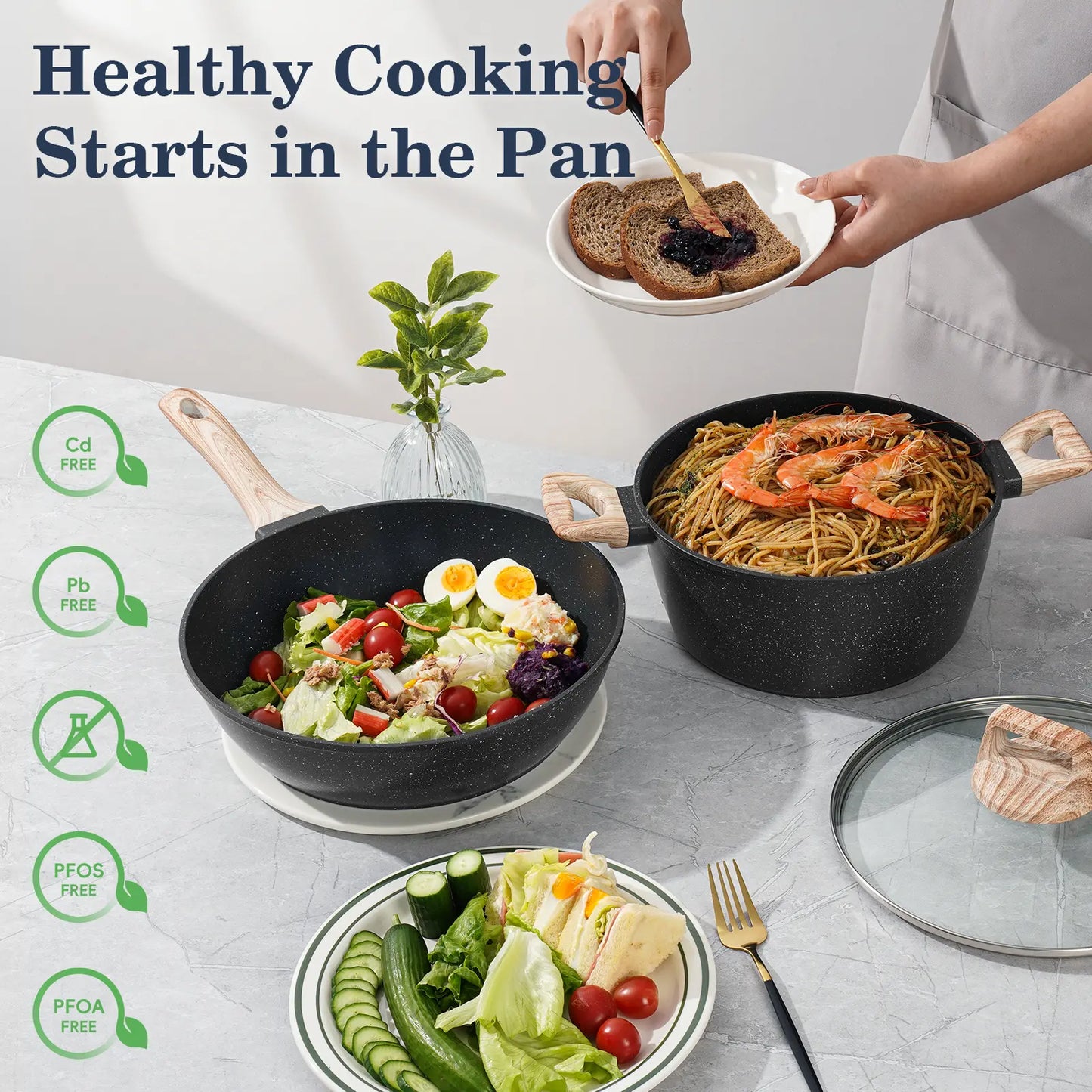 Granite Induction Cookware Set